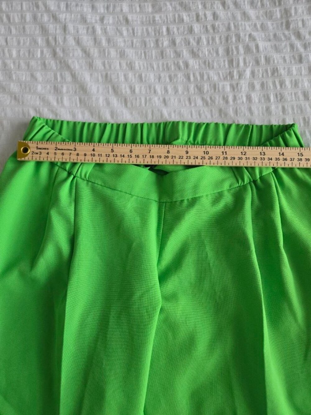 ASOS Design Maternity Neon Green Tapered Pants Size US 6 EU 38 Pull On Pregnancy - Picture 7 of 9